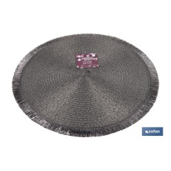 BAJOPLATO REDONDO DE COLOR PLATA MEDIDA 38 CM