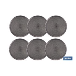 BAJOPLATO REDONDO DE COLOR PLATA MEDIDA 38 CM