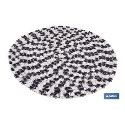 BAJOPLATO REDONDO DE COLOR NEGRO Y BEIGE MEDIDA 38 CM