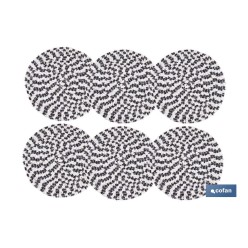 BAJOPLATO REDONDO DE COLOR NEGRO Y BEIGE MEDIDA 38 CM