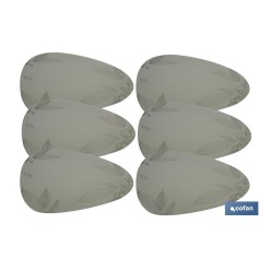 BAJOPLATO FORMA TRIANGULAR DE COLOR VERDE CLARO  ESTAMPADO  MEDIDA 45 X 36 CM