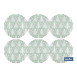 BAJOPLATO REDONDO DE COLOR VERDE / BLANCO MEDIDA 38 CM