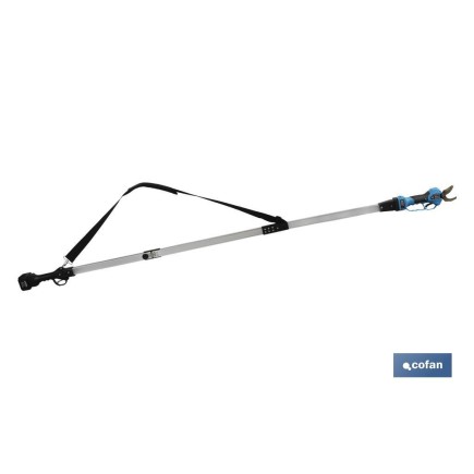 CONJUNTO TIJERAS DE PODAR A BATERÍA + PÉRTIGA EXTENSIBLE 190 CM