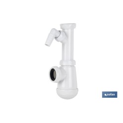 SIFÓN BOTELLA CON SALIDA Ø32-40, RACOR 1 1/2 Y TOMA AUXILIAR