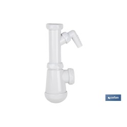 SIFÓN BOTELLA CON SALIDA Ø32-40, RACOR 1 1/2 Y TOMA AUXILIAR