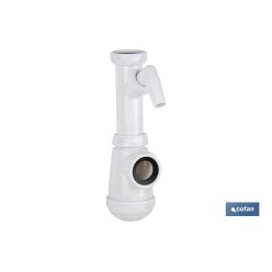 SIFÓN BOTELLA CON SALIDA Ø32-40, RACOR 1 1/2 Y TOMA AUXILIAR