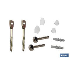 SET 2 PCS TORNILLOS HORIZONTALES FIJACIÓN INODORO 5 X 75