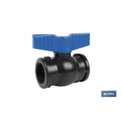 VÁLVULA DE BOLA ROSCA H-H PP PN16 1 1/2 x 1 1/2