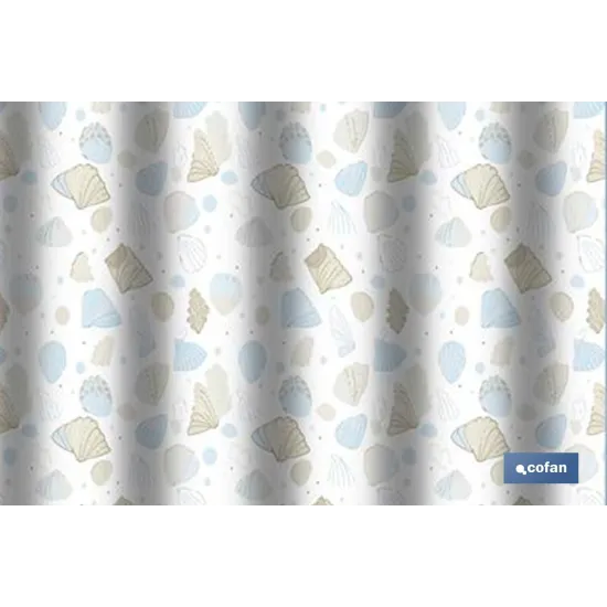 CORTINA DE BAÑO MARINA POLIÉSTER 220 X 200 CM
