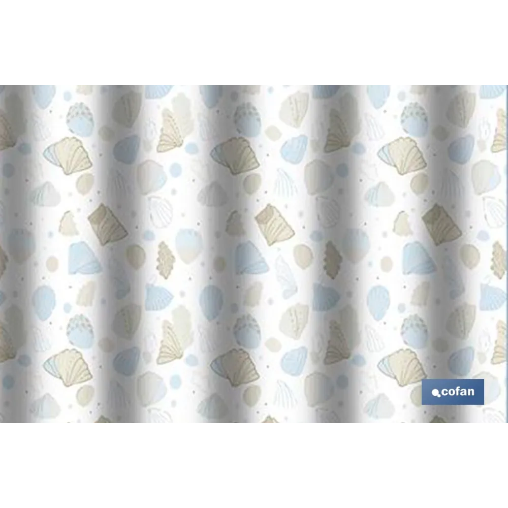CORTINA DE BAÑO MARINA POLIÉSTER 220 X 200 CM