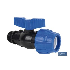ENLACE VÁLVULA DE BOLA ROSCA MACHO PP PN16 50 x 1 1/2