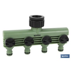 COLECTOR DE RIEGO 4 SALIDAS AJUSTABLES