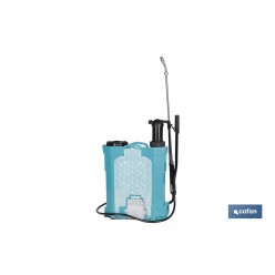 PULVERIZADOR DE ESPALDA 16 L DUAL - ELÉCTRICO/MANUAL Li-ion 12 V 8.0 Ah