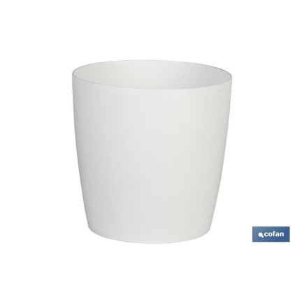 MACETA CAMELIA COLOR BLANCO 18X17.8cm venta unitaria