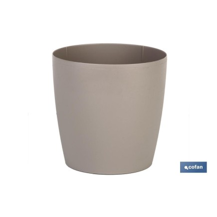 MACETA CAMELIA COLOR CREMA 14X13.8cm venta unitaria