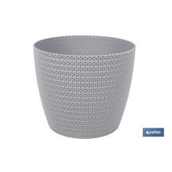 MACETA O MACETERO TRENZADA COLOR GRIS CLARO PP Ø 255 X 221 MM 8,5 L venta unitaria