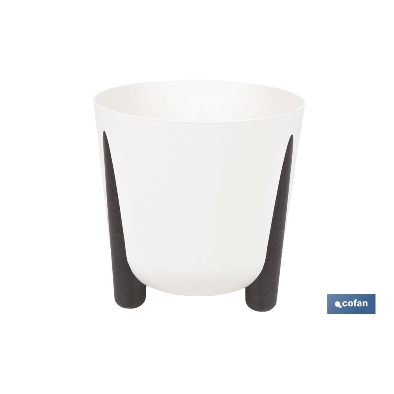 MACETA CON PATAS Y FILTRO DE DRENAJE COLOR CREMA PP Ø 183 X 180 MM 3,3 L venta unitaria