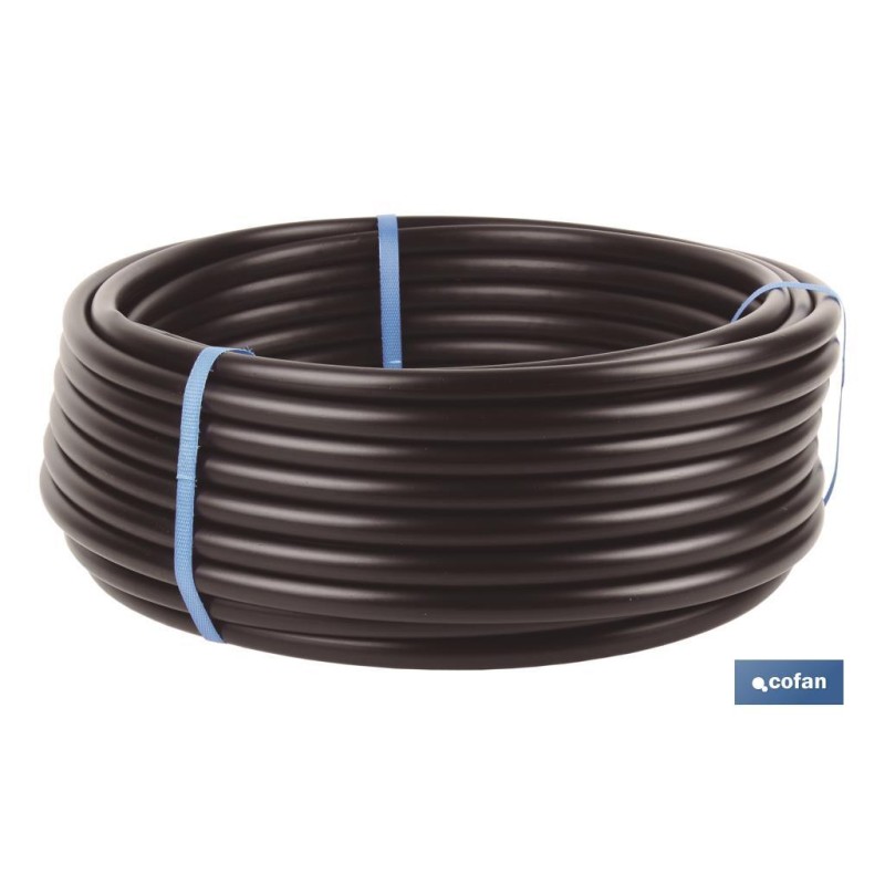 TUBO 50M RIEGO GOTEO NEGRO (Sin goteros) Ø16MM