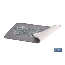 FELPUDO CON ESTAMPADO DIGITAL HOJAS GRANDES 50 x 70 CM