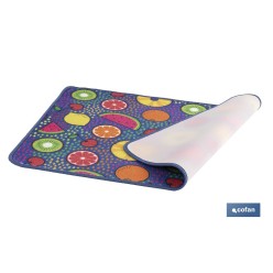 FELPUDO CON ESTAMPADO DIGITAL FRUTAS 50 x 70 CM