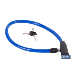 CANDADO DE BICICLETA CON CABLE DE ACERO Ø5 MM 500 MM