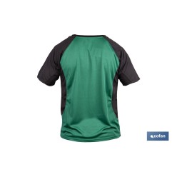 CAMISETA TRANSPIRABLE MODELO PILOTE VERDE-NEGRA 160 g/m2 TALLA-XXXL