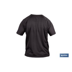 CAMISETA TRANSPIRABLE MODELO PILOTE NEGRA 160 g/m2 TALLA-S