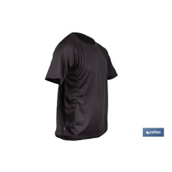 CAMISETA TRANSPIRABLE MODELO PILOTE NEGRA 160 g/m2 TALLA-XL