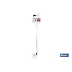 ASPIRADORA SIN CABLE CON SOPORTE A LA PARED COLOR BLANCO