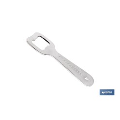 ABRIDOR DE BOTELLAS DE ACERO 10,5 X 4 CM