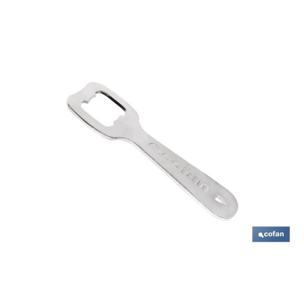 ABRIDOR DE BOTELLAS DE ACERO 10,5 X 4 CM