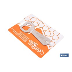 ABRIDOR DE BOTELLAS DE ACERO 10,5 X 4 CM