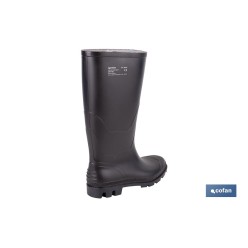 BOTA ALTA DE AGUA PVC NEGRA OB FO SR TALLA 43