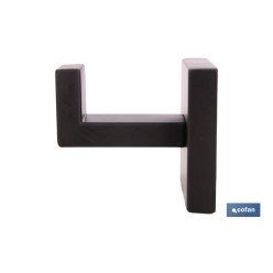 PERCHA NEGRA MATE DE ACERO CON DISEÑO CUADRADO GAMA FAIAL 5,5 X 6 X 5,5 CM