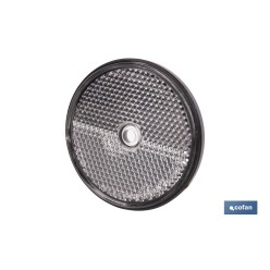 CATADIÓPTRICO REDONDO BLANCO Ø60 MM CON AGUJERO SIN TORNILLO