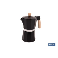 CAFETERA ITALIANA DE INDUCCIÓN NEGRA 6 TAZAS