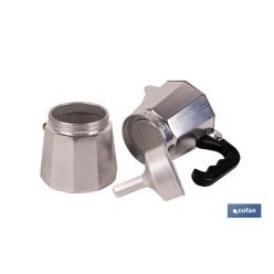 CAFETERA ITALIANA DE ALUMINIO PARA INDUCCIÓN 6 TAZAS