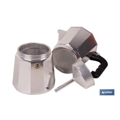 CAFETERA ITALIANA DE ALUMINIO PARA INDUCCIÓN 12 TAZAS