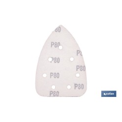 HOJA DE LIJADO LIJADORA MOUSE 7 AGUJEROS 100 X 140 MM G 80