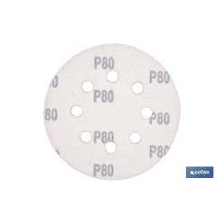 HOJA DE LIJADO LIJADORA ORBITAL 8 AGUJEROS Ø125 MM G 80