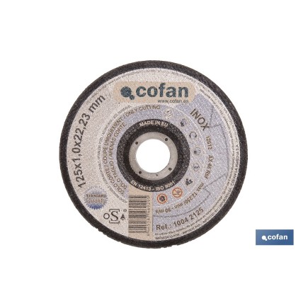 DISCO CORTE - 125X1,0X22,23 METAL STAND.