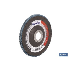 DISCO LAMINADO PROFESIONAL INCLINADO 125 MM. - GRANO 40 ZIRCONIO