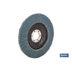 DISCO LAMINADO PROFESIONAL INCLINADO 125 MM. - GRANO 40 ZIRCONIO