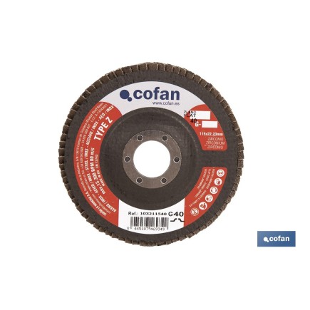 DISCO LAMINADO ESTANDAR PLANO 115 MM. G-40 ZIRCONIO venta unitaria