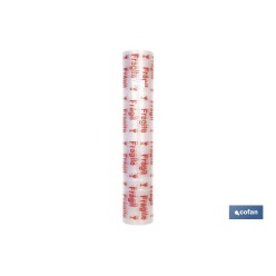 ROLLO DE PLÁSTICO DE BURBUJA FRÁGIL 40 G/M2, 1,2 X 10 M