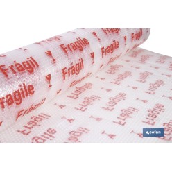 ROLLO DE PLÁSTICO DE BURBUJA FRÁGIL 40 G/M2, 1,2 X 10 M