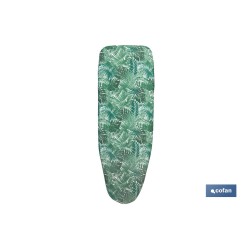 FUNDA ACOLCHADA PARA TABLA DE PLANCHAR 135 x 53 CM RAMAS VERDES