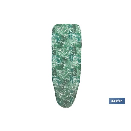 FUNDA ACOLCHADA PARA TABLA DE PLANCHAR 135 x 53 CM RAMAS VERDES