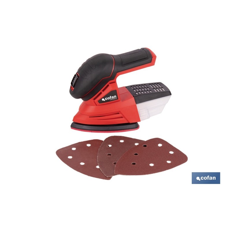 LIJADORA MOUSE A BATERÍA Li-ion 20 V 11000 RPM SIN CARGADOR NI BATERÍA