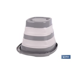 CUBO PLEGABLE COLOR GRIS/BLANCO 11 L